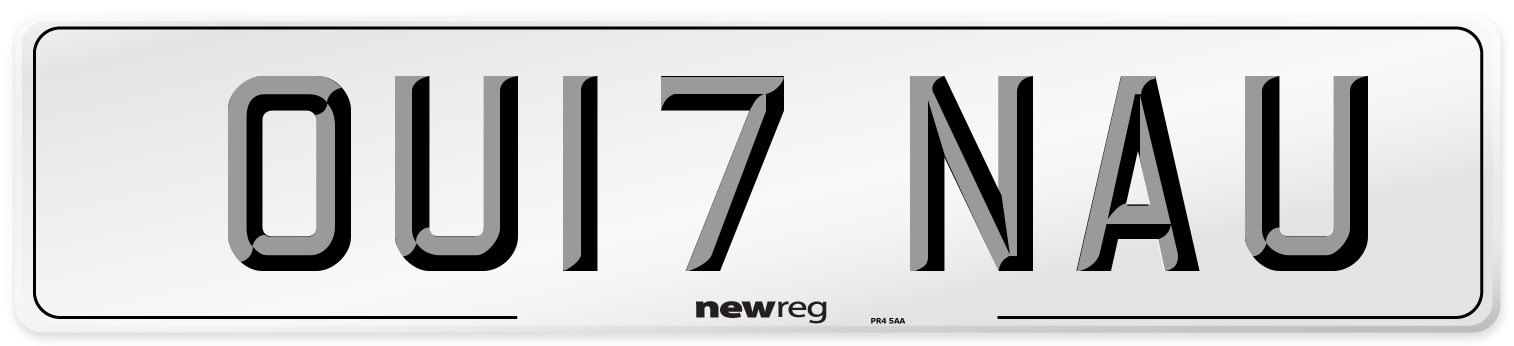 OU17 NAU Number Plate from New Reg